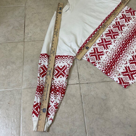 Spirit Jersey women size L Let it snow Red Snow Flakes Fair Isle cozy USA - Picture 11 of 12